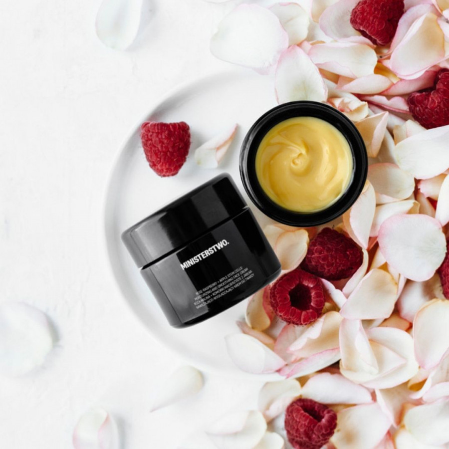 Crema de rosas y frambuesas