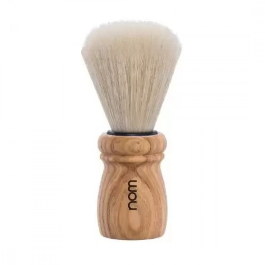 Brocha de Afeitar NOM Alfred de Cerda Natural con Mango de Madera de Fresno | Afeitado Clásico