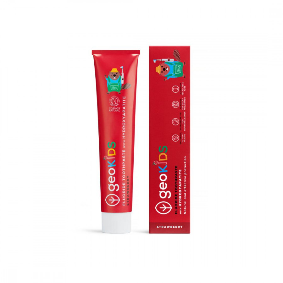 Pasta de Dientes Infantil con Hidroxiapatita – Fresa | Georganics Natural