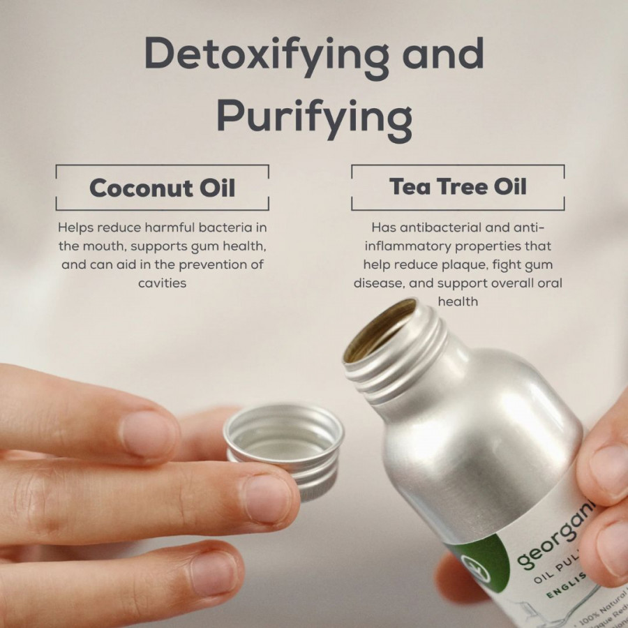 Enjuague Bucal Natural Oil Pulling con Árbol de Té – Georganics | Cuidado Bucal Ecológico - Imagen 3
