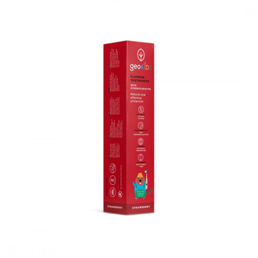 Pasta de Dientes Infantil con Hidroxiapatita – Fresa | Georganics Natural - Imagen 4