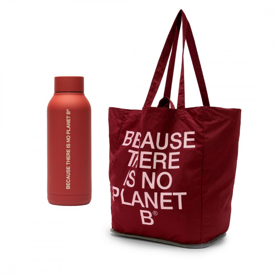 Pack circular “Rojo Consciente” – Botella Bronson 510 ml roja + Pacho Bag roja
