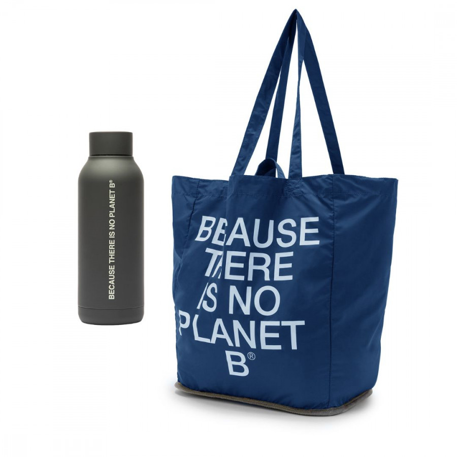 Pack “Azul Reutilizable” – Botella Bronson 510 ml Asteroid + Bolsa Pacho Royal Blue