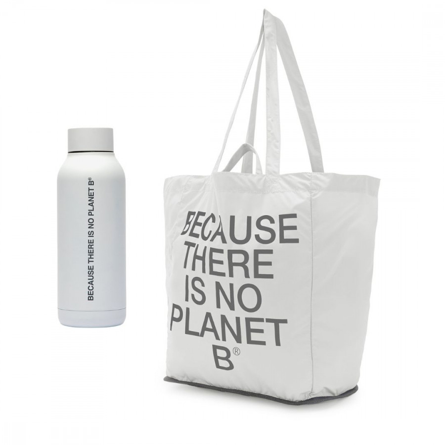 Pack “Blanco Circular” – Botella Bronson 510 ml Artica + Bolsa Pacho Off‑White